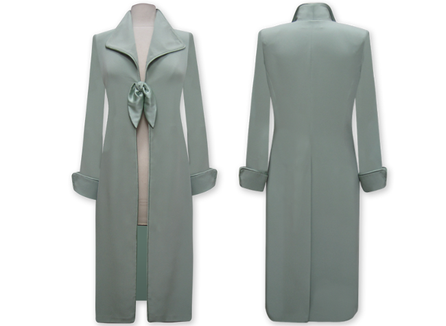 Handmade designer green coat